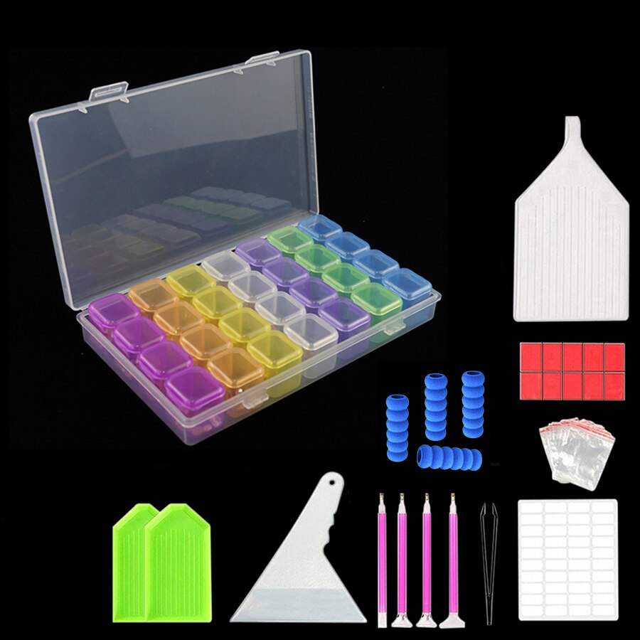 Diamant Malerei Lagerung Kasten Und Werkzeuge Bausatz Erwachsene Oder freundlicher, Diy Diamant Stickerei Zubehör Mosaik Stift Tabletts Pinzette Rolle: 06