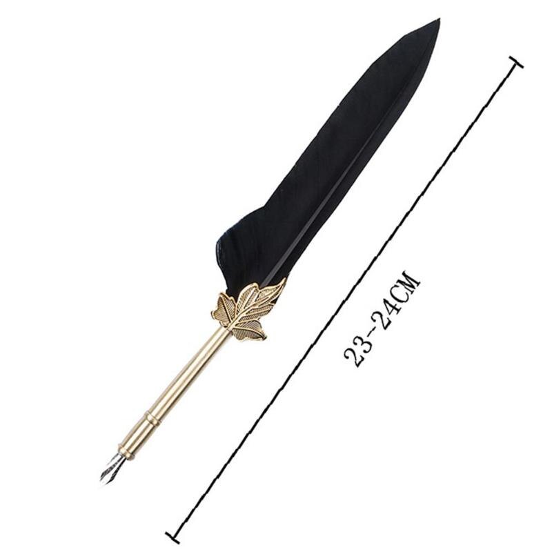 Retro Kalligrafie Veer Dip Pen Schrijven Inkt Set Vintage Quill Pen Vulpennen Briefpapier Geschenkdoos Verjaardagscadeautjes