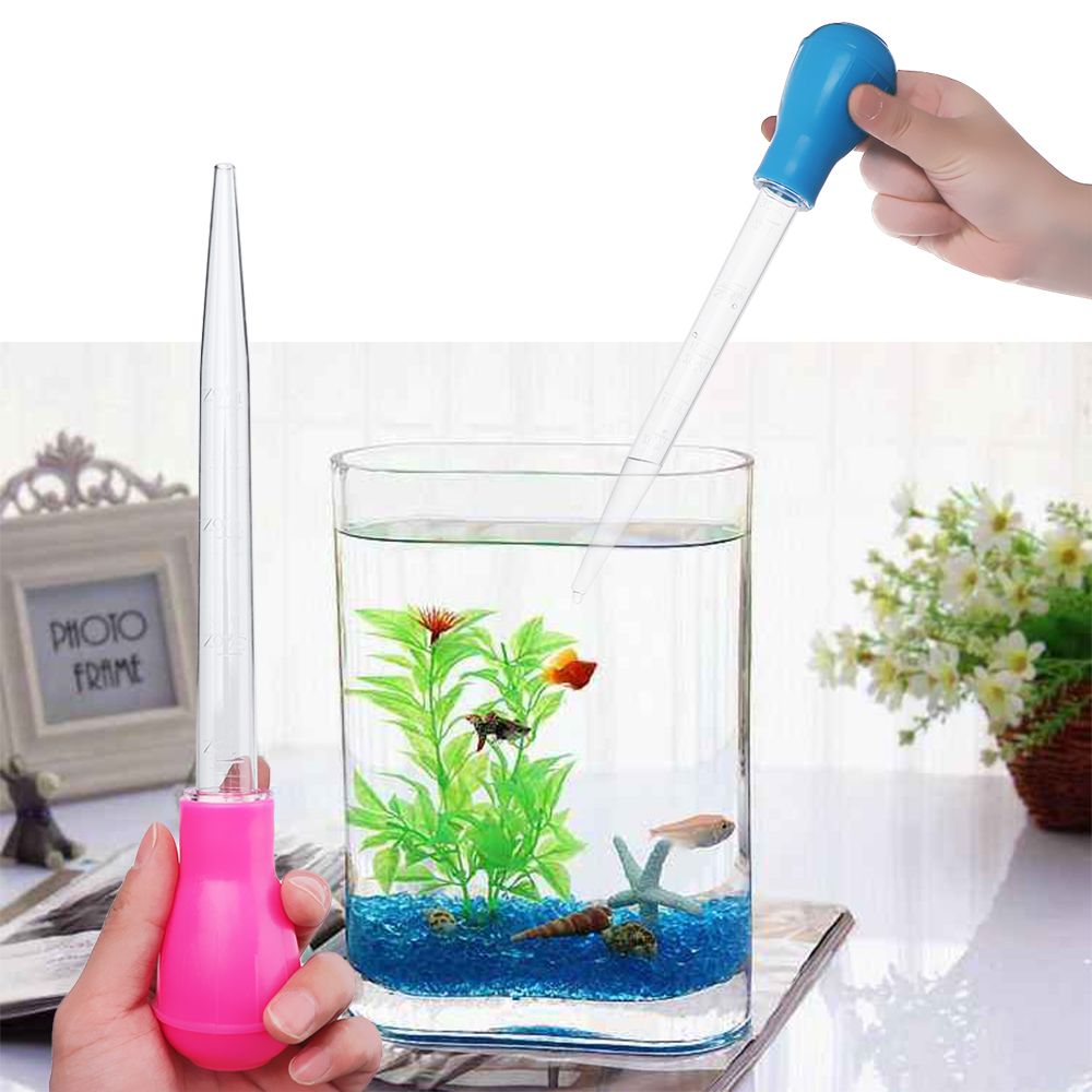 30/50ml Aquarium Cleaning Waste Remover Pipette Dropper Fish Tank Siphon Pump Durable Water Changer Tool