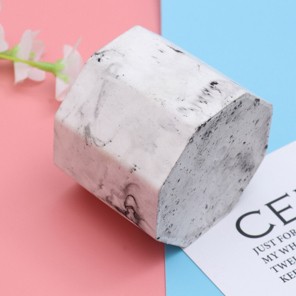 1pc Candle Cup Marbling Pattern Eight Angle Candle Cups Decorative for Home