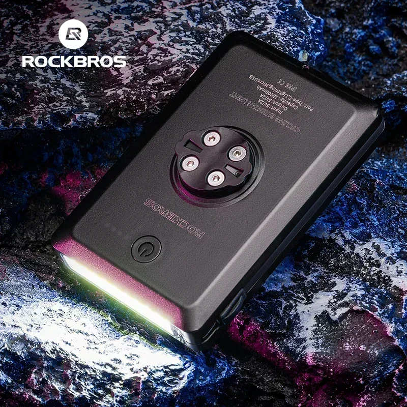 ROCKBROS – feu avant de vélo 5000/10000mAh, étanche IP64, lumière forte, lampe de sécurité pour cyclisme, grande capacité, point culminant