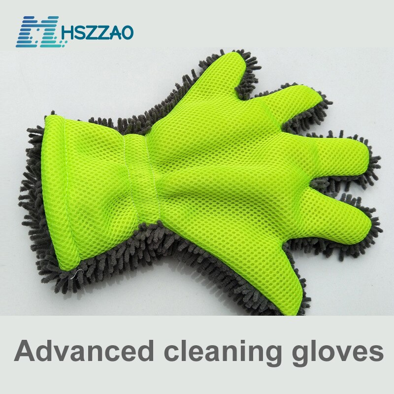 2 pièces Ultra-luxe microfibre gants de lavage de voiture outil de nettoyage de voiture usage domestique multi-fonction brosse de nettoyage détaillant