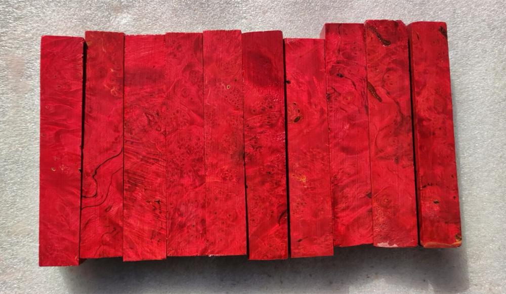 19x19x120mm HM Birch burl pen blank colorful stabilized wood Pen blank: HM Red