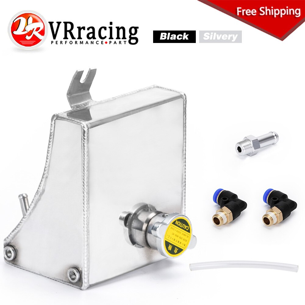 Racing Aluminum Coolant Overflow Tank Reservoir Can With Cap For 89-94 Nissan 240SX S13