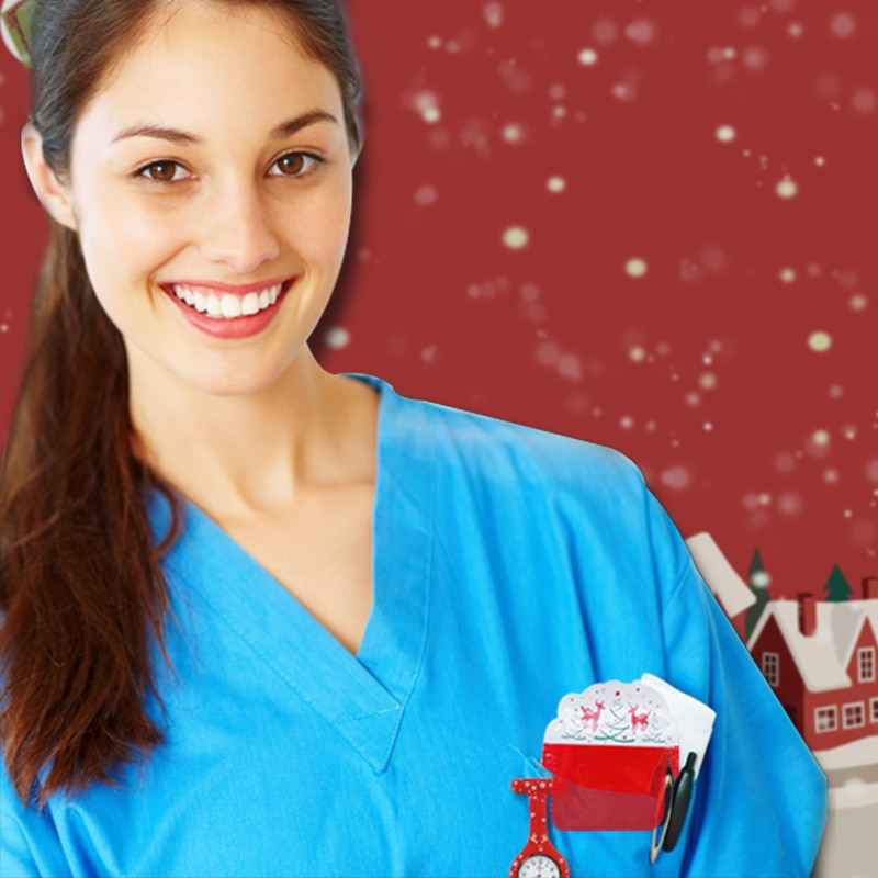 Doktor Krankenschwester pvc stift tasche Schutz Weihnachten für krankenschwester blume aufbringen flasp Vinyl pvc tasche Stift Halfter für Stift lecks