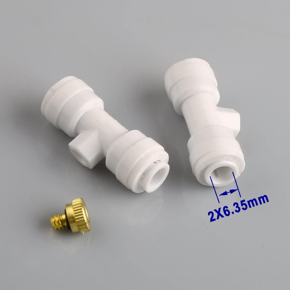 Kits de brumisation bricolage comprenant 12 pièces kits de buses en laiton 10 pièces porte-buse blanc 1 pièces bouchon d'extrémité pour gazebo