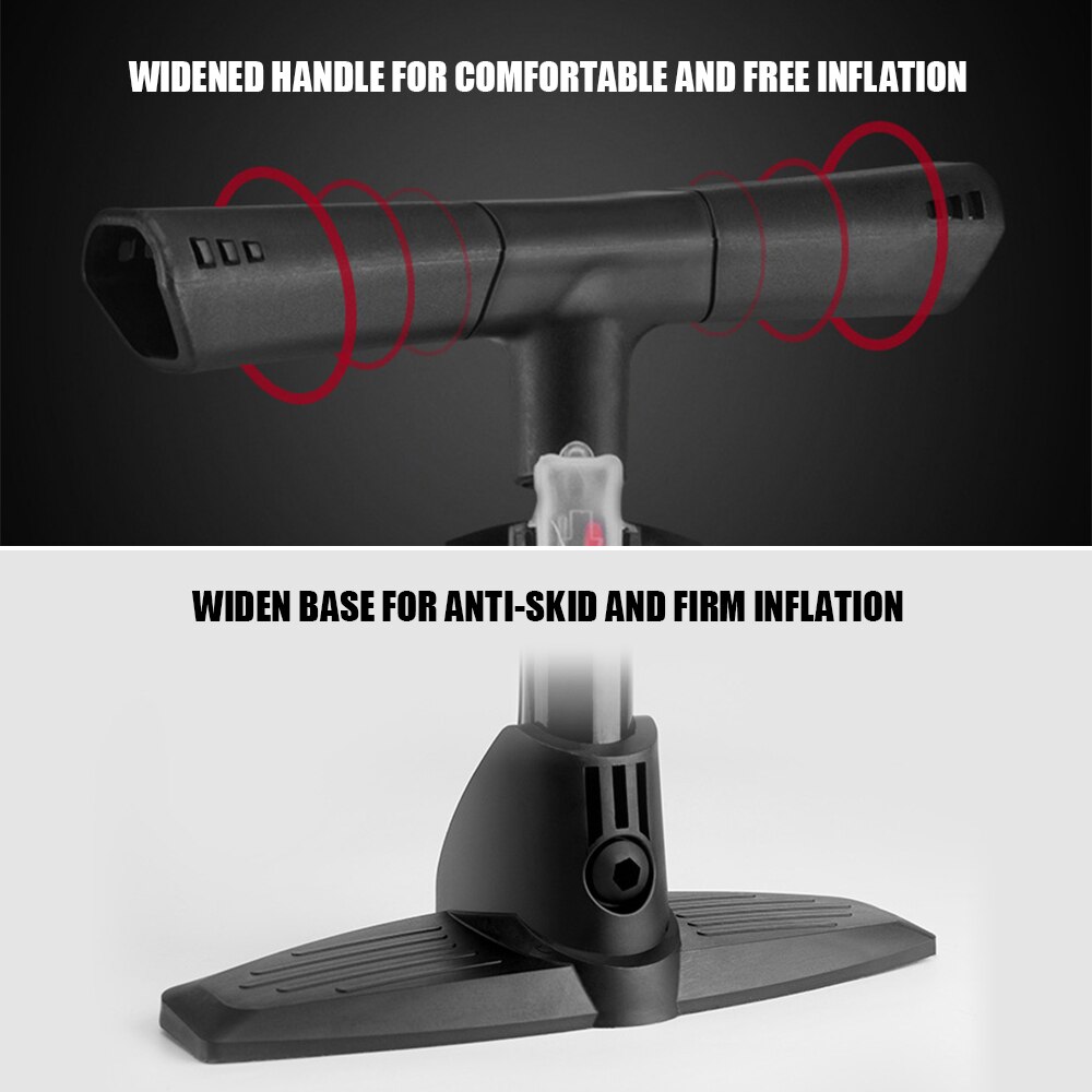 Manual Bike Pump 160PSI Bike Floor Pump MTB Road Bike Floor Inflating Presta Schrader Valve