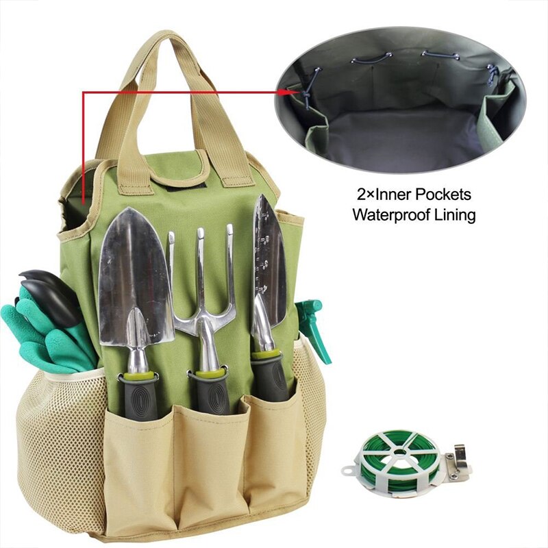 Gardening Tool Tote Storage Bag Outdoor Multi Pocket Garden Tool Kit Holder Bag Yard Plant Tool Carrier Bag Pouches For Garden