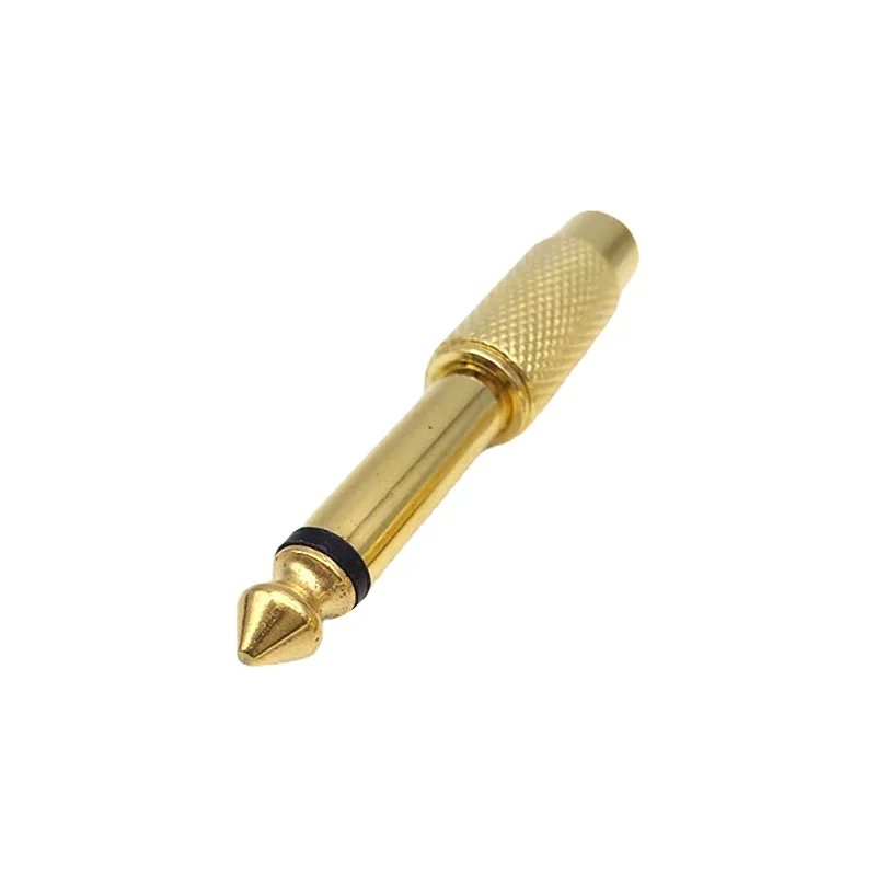 4Stck Goldene Audio- Adapter 6,35mm 1/4 "Männlichen Mono Stecker Auf schnallen-buchse 6,5mm Auf AV Jack Audio- Adapter Stecker