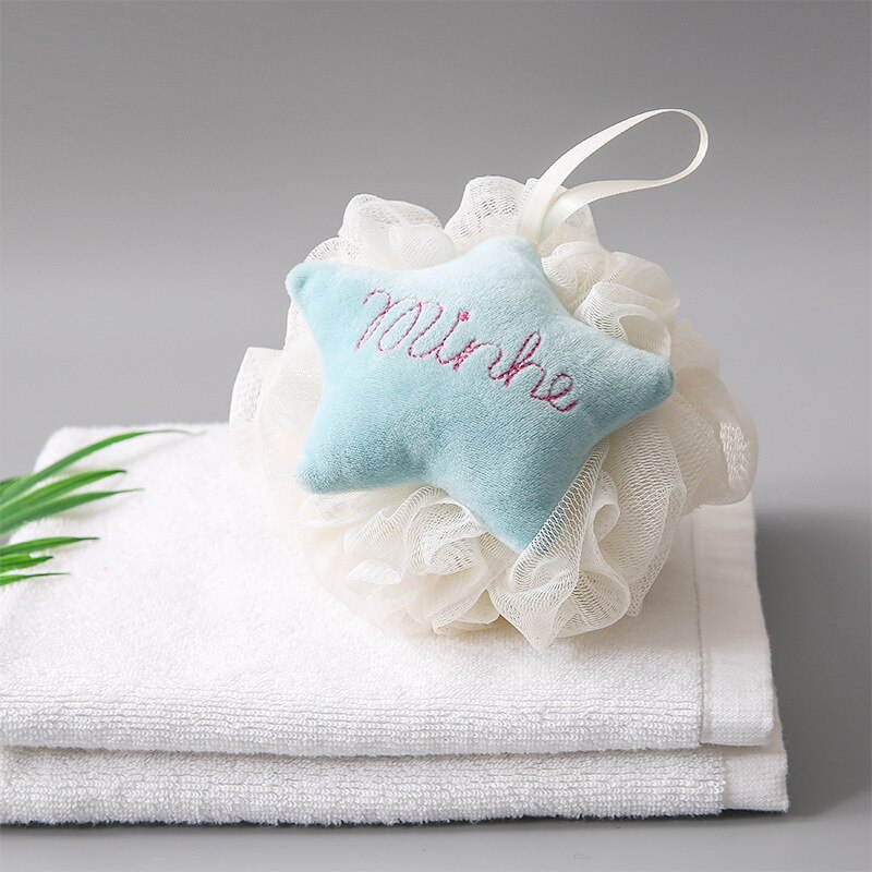 Superzachte bad- en doucheluffaspons, poef, bodyscrub, stervormige badluffaspons voor mannen, vrouwen en kinderen.