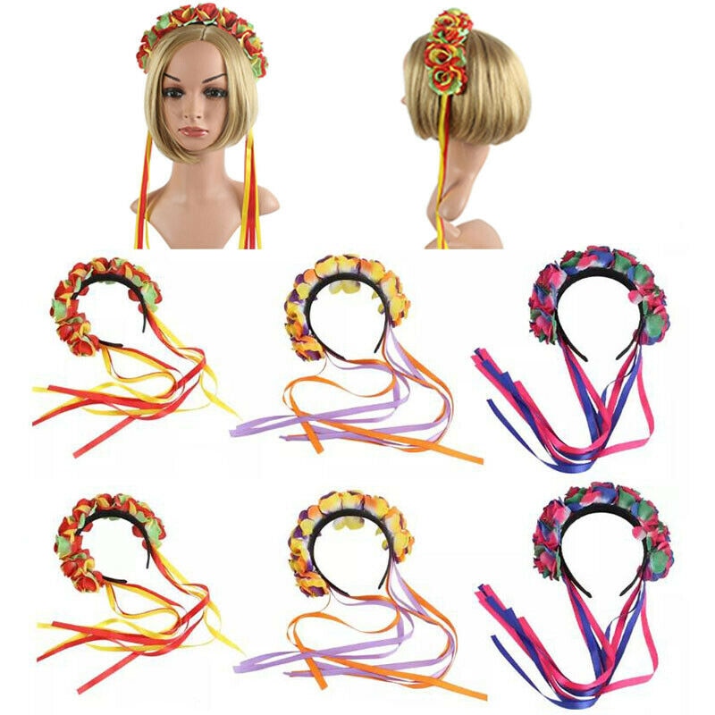 De dødes dag jul rose sort slør med blomster dame fancy dress halloween bryllup død brud pandebånd kostume hovedbeklædning