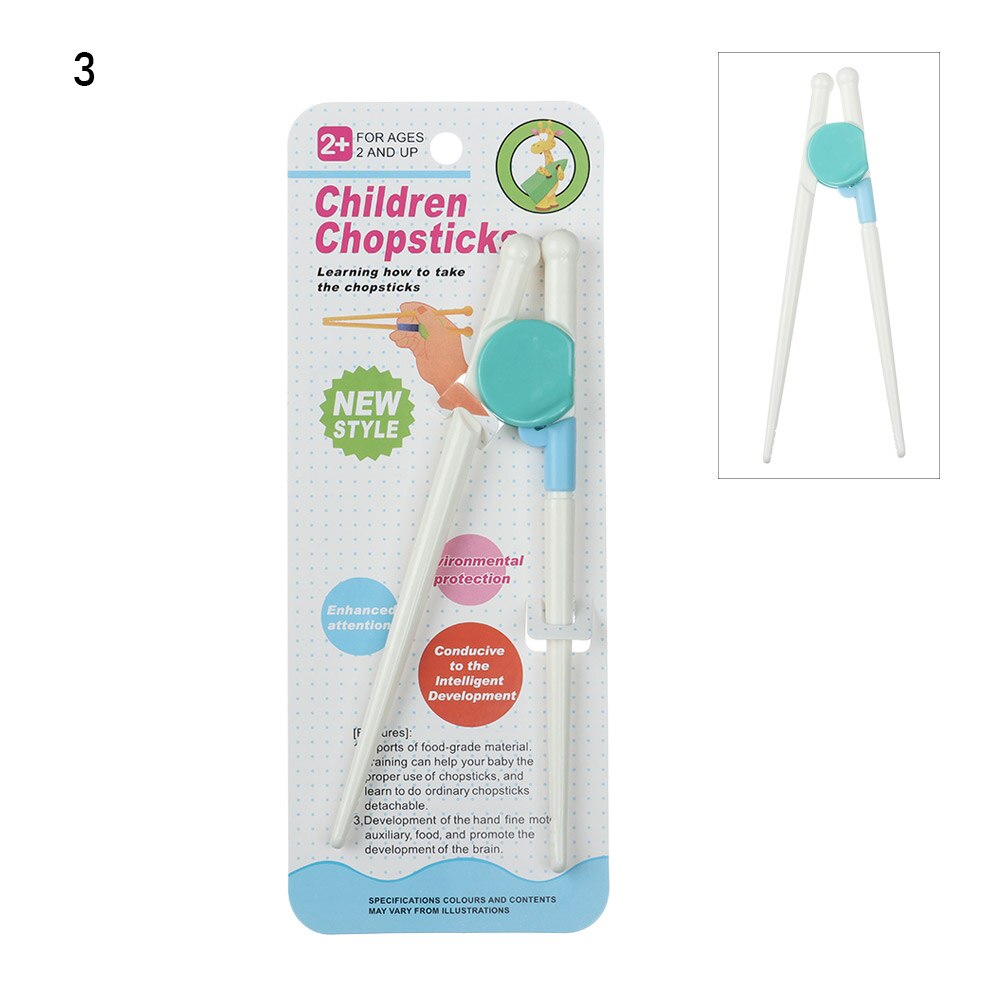 Palillos de comida de dibujos animados para niños y bebés, palillos de fácil uso, divertidos, para aprendizaje y entrenamiento, juego de cena, herramientas de cocina, 1 par: 3