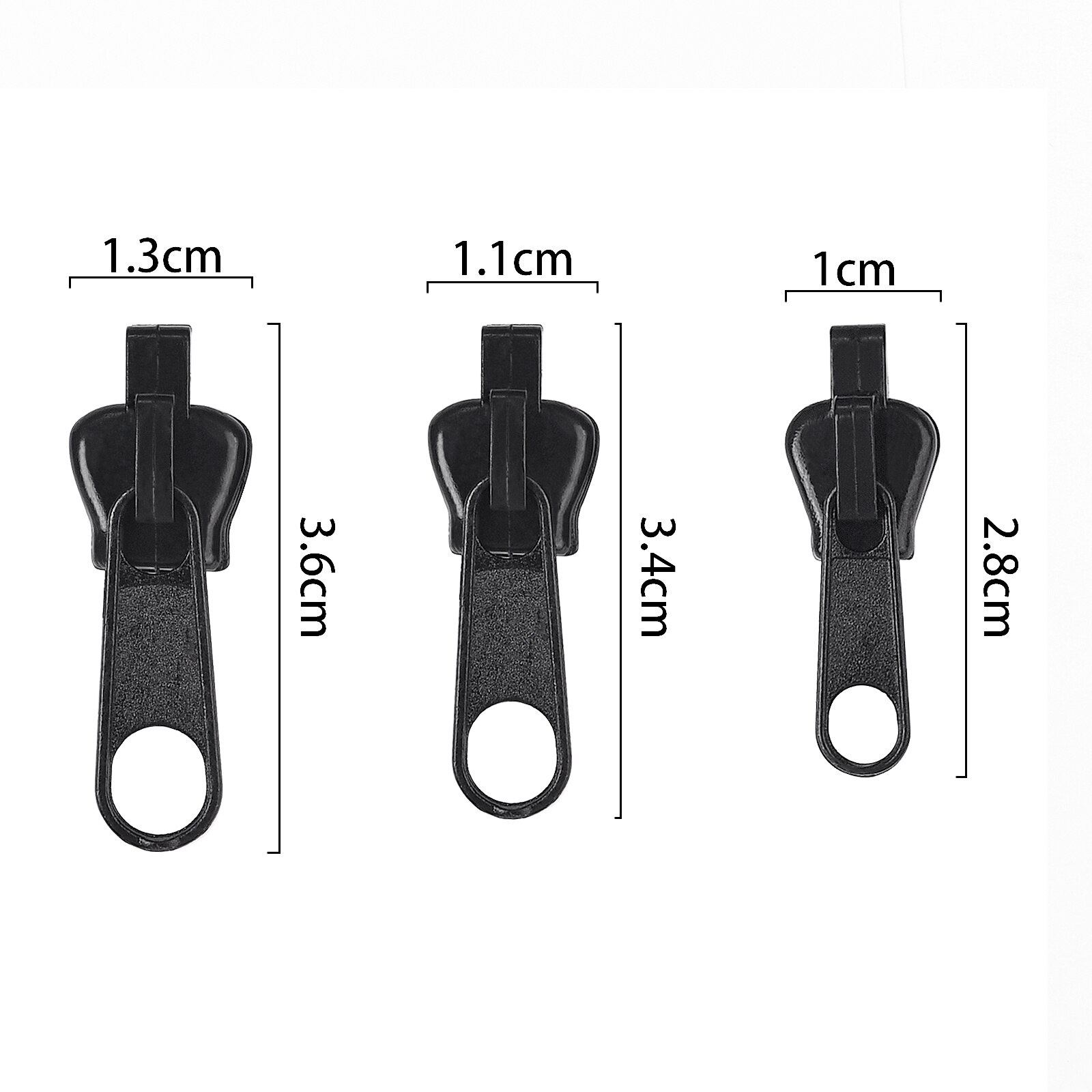 6PCS Instant Zipper Universal Instant Fix Zipper Repair Kit Replacement Zip Slider Teeth Rescue Zippers For 3 Different Size