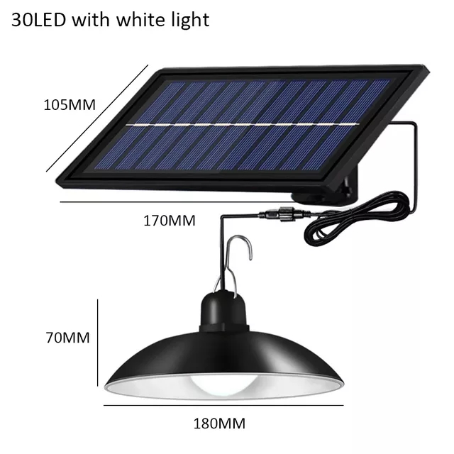 Dobbelthovedet solcellelampe udendørs vandtæt split fjernbetjening 78 led solcellelampe med bevægelsessensor havesolar skur lys: Enkelt-ingen sensor / Hvid