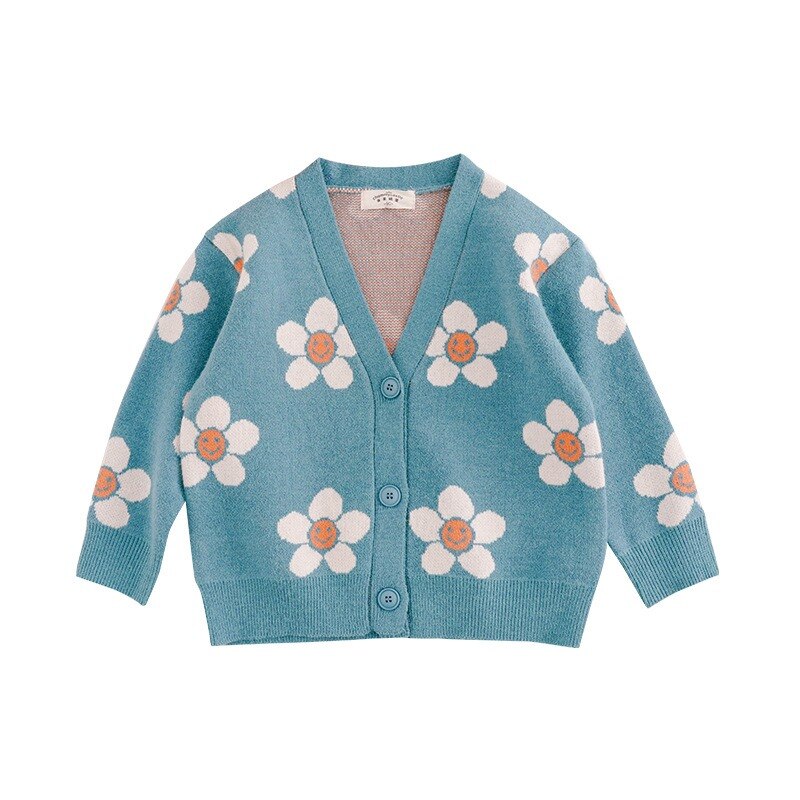 Ragazze Cardigan Lavorato A Maglia Cappotto Del Maglione 2020 Nuovi Vestiti di Arrivo Piccola Margherita Ragazze Primavera e in Autunno Cappotto del Maglione di Modo: 7T-140cm