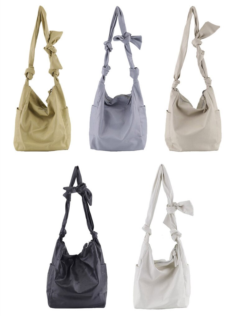 Kunstmatige Lederen Hobo Tas Voor Vrouwen Vrouwelijke Casual Leisure Soft Pu Lederen Slouch Tas Met Knoop Schouderriem Tiener Dagelijks tas