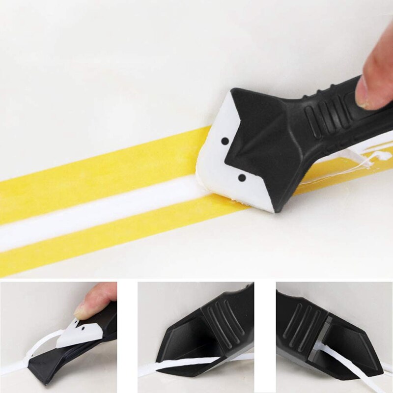 23 pièces trousse à outils de calfeutrage, 3 en 1 outils de calfeutrage Silicone mastic outil de finition coulis grattoir calfeutrage et buse de calfeutrage