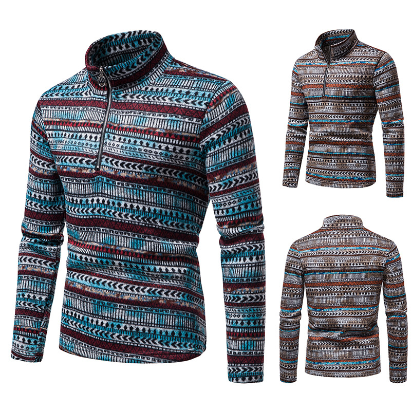 Suéter de punto para hombre, chaqueta de manga larga, cárdigan de lana con suéter, informal, cuello levantado, celebridad, Invierno