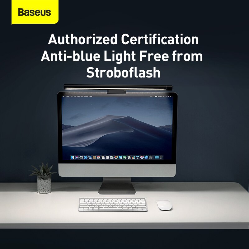 Baseus Computer Bildschirm Licht LED Bar Schreibtisch Lampe PC Monitor Bar Hängen Tisch Lampe Büro Lesen Stufenlose Dimmen USB Nacht licht