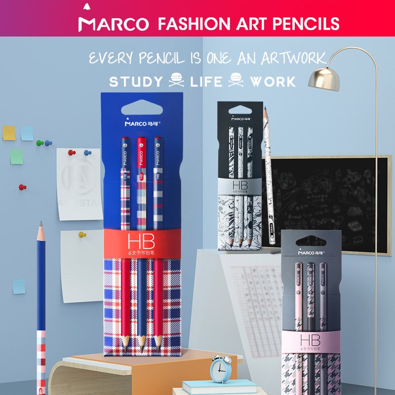 Conjunto de lápices de grafito para niños escolares con de artista HB de café lechoso a la de Andstal Marco
