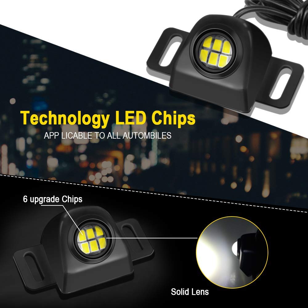 Luz LED de marcha atrás para coche y camión, lámpara de advertencia intermitente, Bombilla de estacionamiento auxiliar Universal para motocicleta, impermeable, 1 unidad