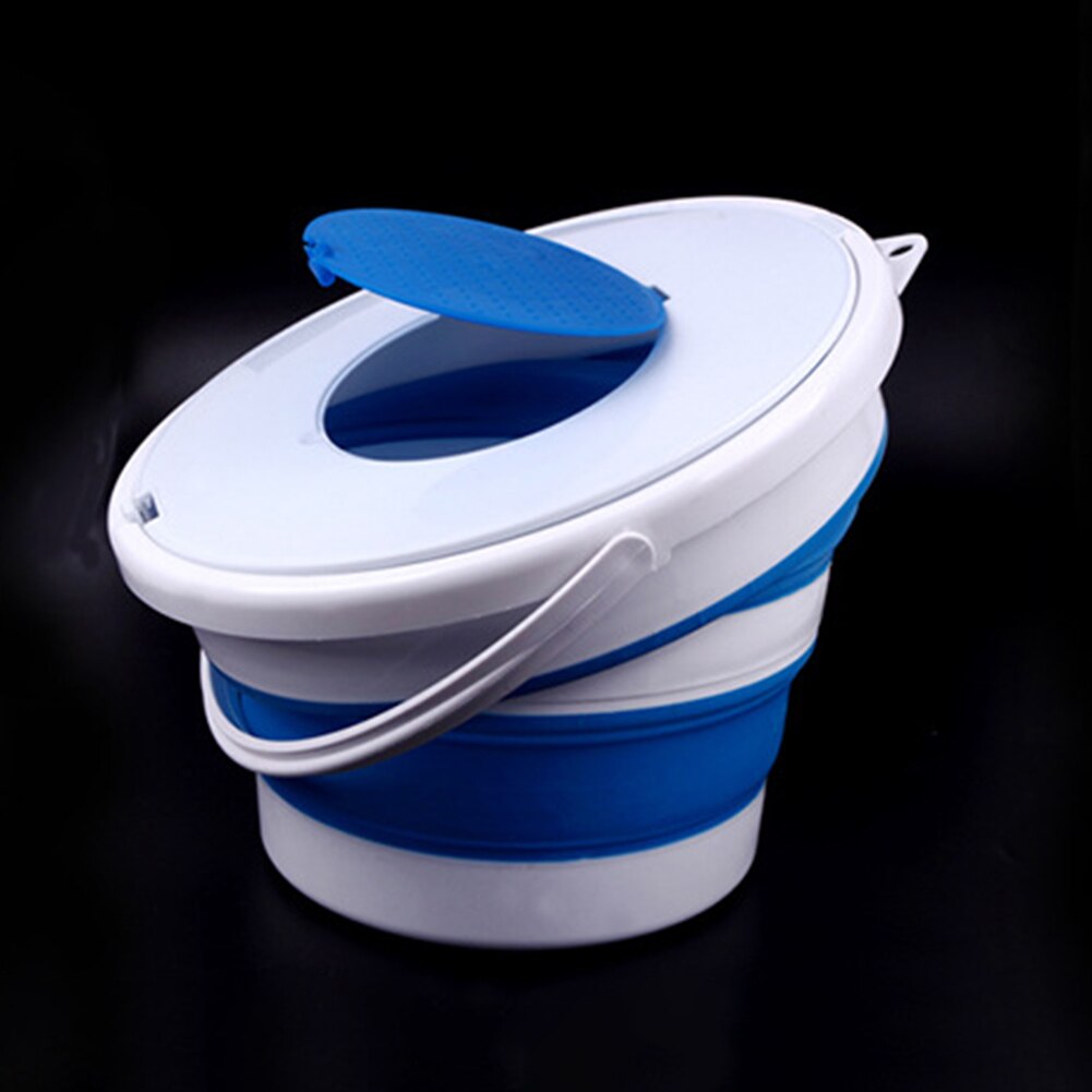 3/5L Collapsible Bucket Portable Folding Bucket Lid Car Washing Barrel Children Outdoor Fishing Travel Water Container