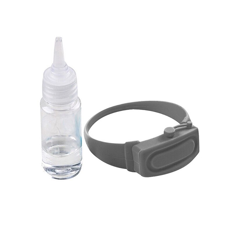 Dispensador de mano líquido para niños y adultos, bombas de Gel para lavar manos, pulsera dispensadora, pulsera de mano, dosificación de silicona, pulsera: Gray