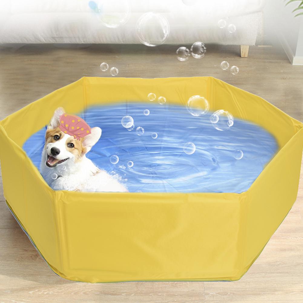 Hund pool sammenklappelig hund swimmingpool kæledyr bad svømning badekar kæledyr swimmingpool sammenklappelig badepool til hunde katte børn