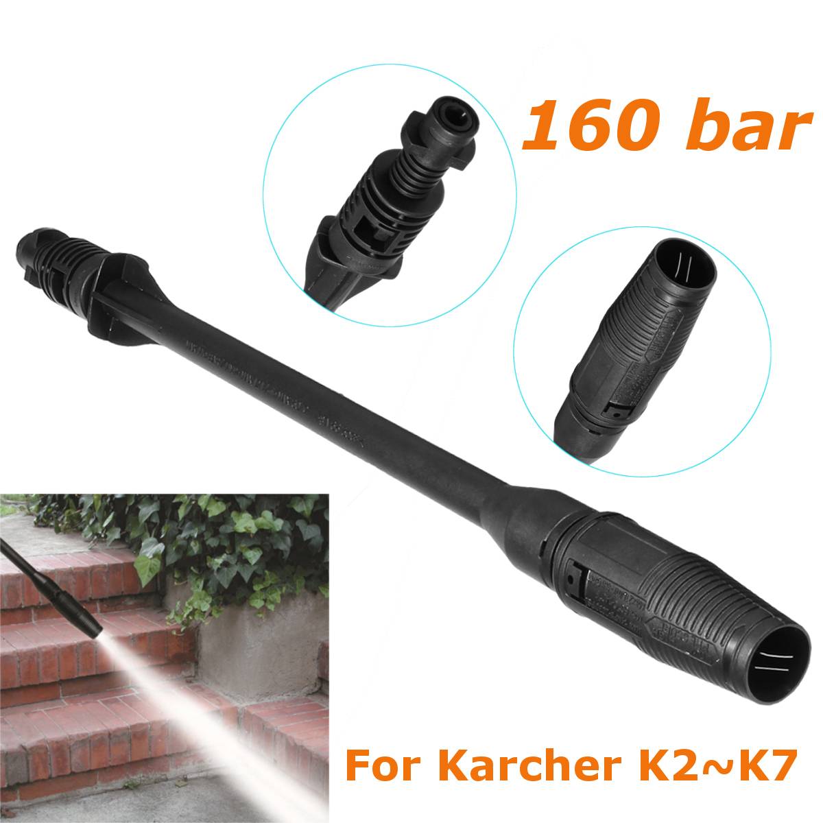 Højtryksrenser stang spids bil skive roterende turbo lanse dyse spids til karcher  k2 k3 k4 k5 k6 k7 højtryksrensere