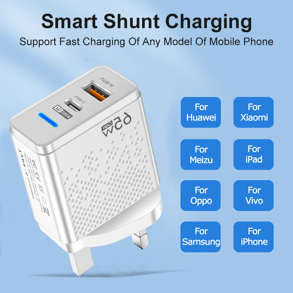 65W GaN Charger EU US Plug Adapter Laptop Fast Charging For iPhone USB Type C Quick Charger Mobile Phone USB Charger