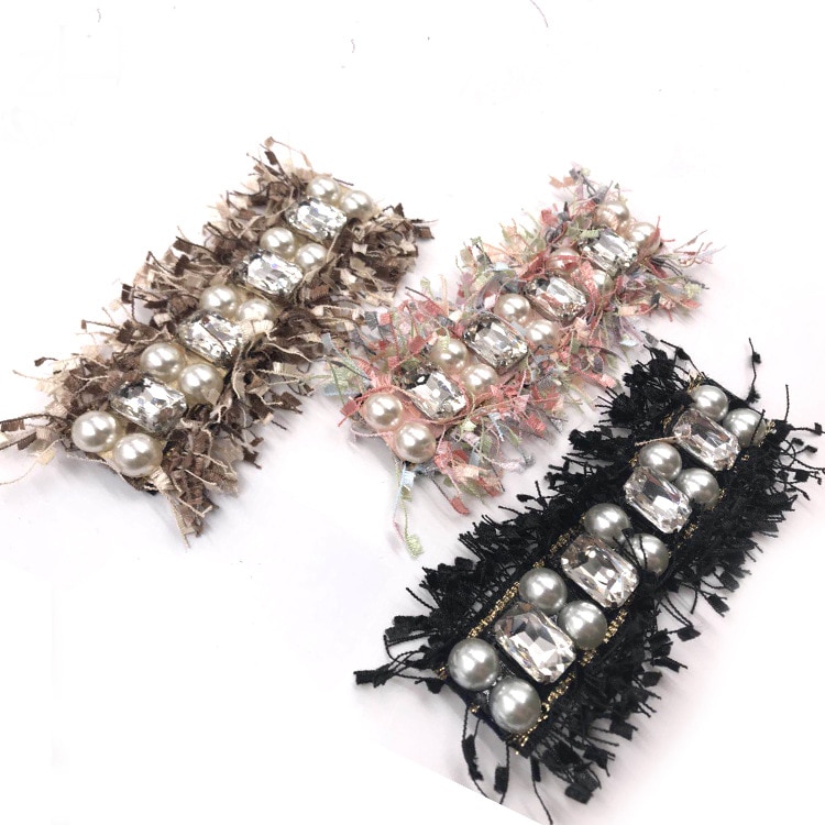Vidrio brillante zapatos de nupcial Accesorios Para tacones altos sandalias botas manuales adornos de diamantes de imitación Flor del zapato
