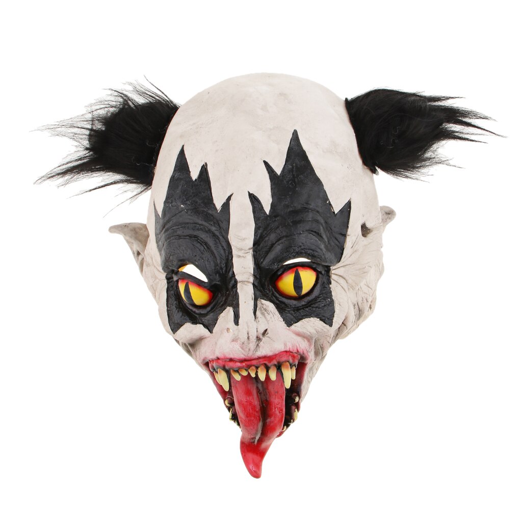 Griezelige Vleermuis Evil Clown Volledige Gezicht Overhead Latex Masker Halloween Kostuum Prop