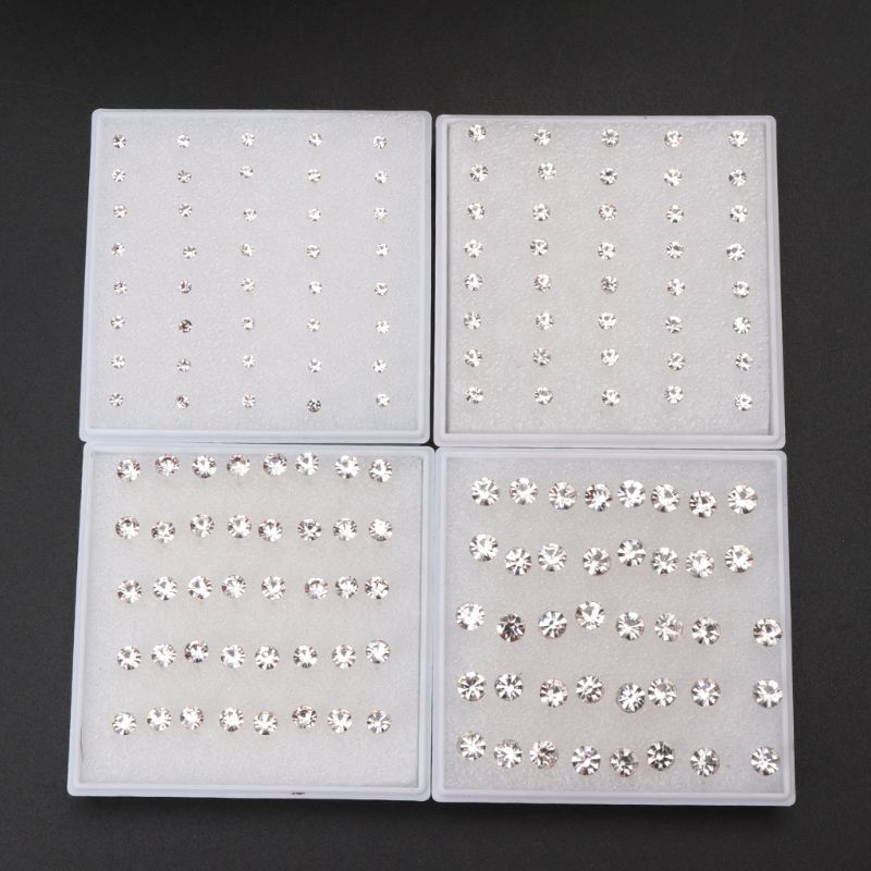 Brincos pequenos coloridos de plástico com strass, 20 pares de brincos pequenos, brincos hipoalergênicos para mulheres, moda feminina
