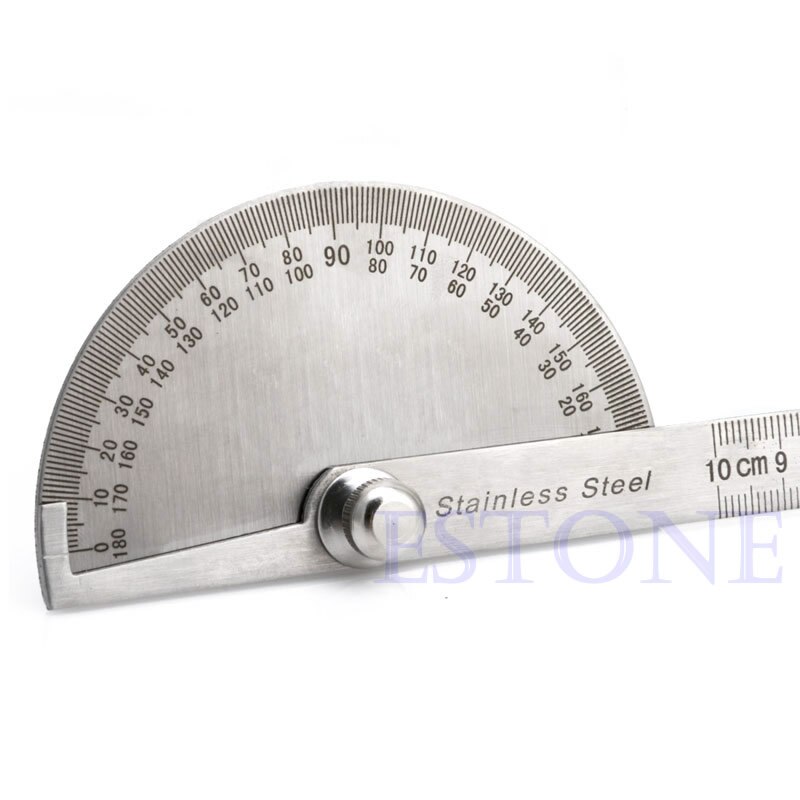 Stainless Steel Protractor Angle Finder Arm Measuring Ruler Tool 180 Degree