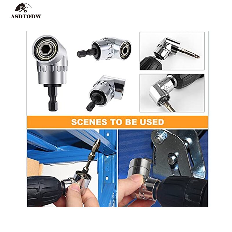 Extension Universal Socket Wrench Flexible Drill Bit Tool Set, 1/4 3/8 1/2 Universal Socket Adapter Screwdriver Bit Kit