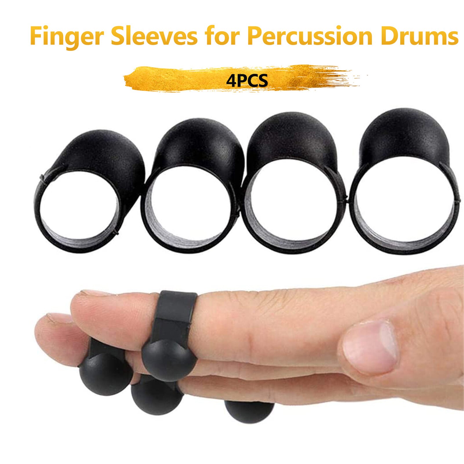 4 Pcs Finger Sleeve Set for Steel Tongue Drum Percussion Drums Accessories