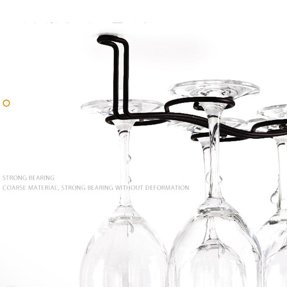 8 kopper vinglasholder under kabinetstengods vinglasholder glas opbevaringsbøjle metalindretning til bar køkkenhylde