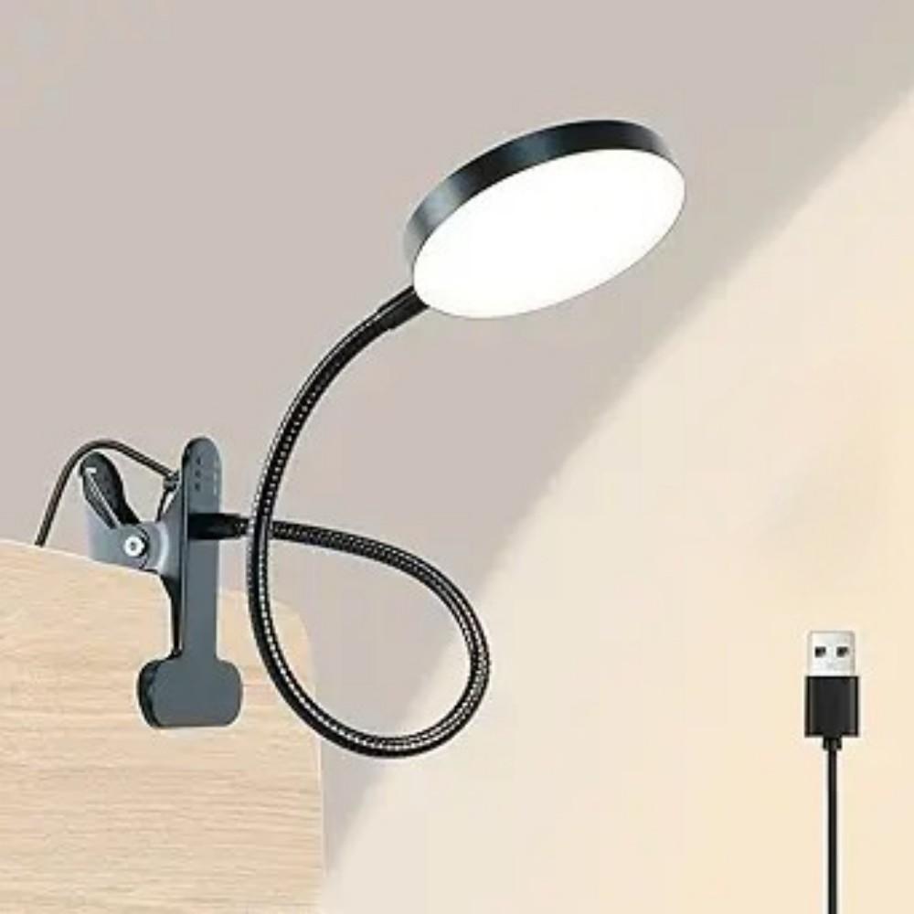 Bureaulampen LED-boeklamp USB oplaadbare leeslamp Warm koel wit Daglicht Draagbaar Flexibel Clip Nachtleeslamp