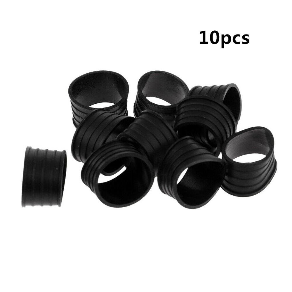 10pcs Tennis Racket Handle Silicone Ring Tennis Grip Elastic Protector Overgrip Fix Ring Absorbing Stretchy Rings