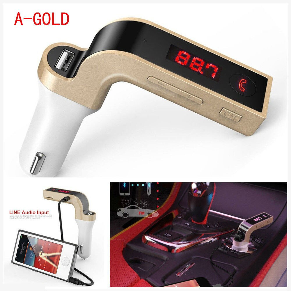 Bluetooth Car Kit Handsfree FM Transmitter Radio MP3 Player USB Charger & AUX Car bluetooth mp3