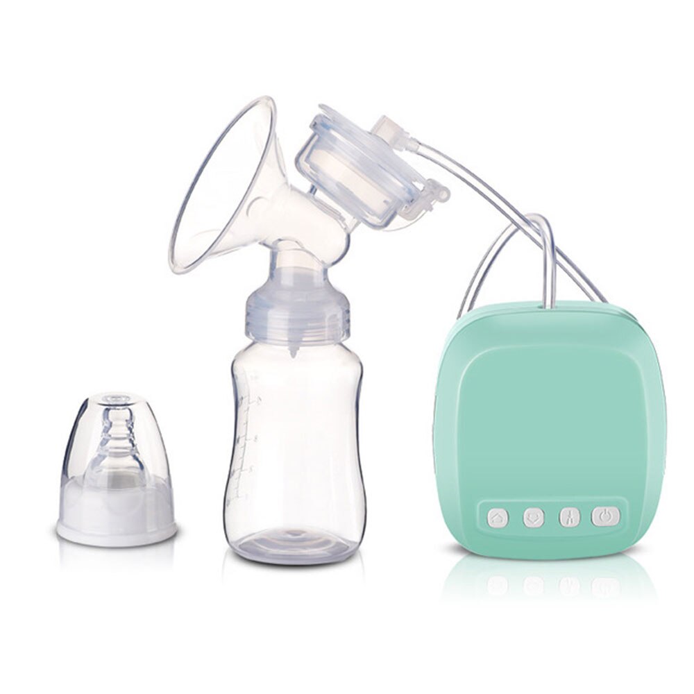 Elektrisk brystpumpe 150ml bærbar automatisk mælkebrystpumpe maternal pull mælkemaskine suge stor brystpumpe: Blå