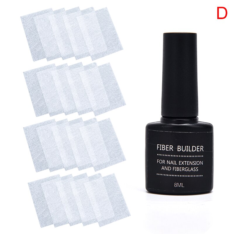 Fiber Nail Salon 8 Ml Fiber Nagels Uitbreiding Reparatie Gel Zijde Glasvezel Nail Extenision Set Nail Art Kit Nail Reparatie: D