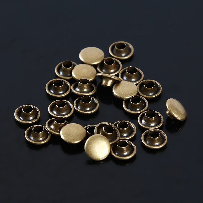 Antiek zilver ijzer 50 sets dubbelzijdige klinknagels puur koperen klinknagelset doe-het-zelf kleding naaien stof kledingstuk