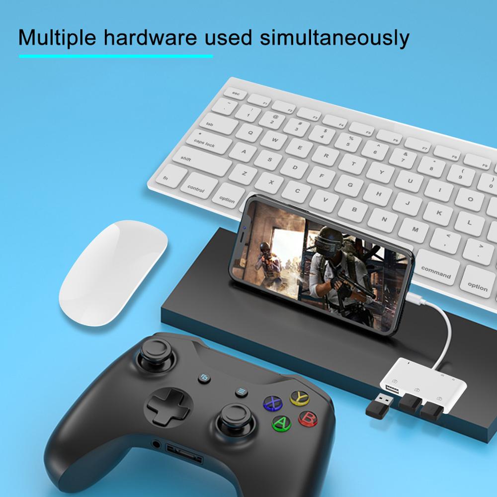 Uthai  c64 til iphone 6 in 1 adapter usb 3.0 tf sd kortlæser tilslut mus tastatur opladningskonverter til ios 13 iphone 11 x xr