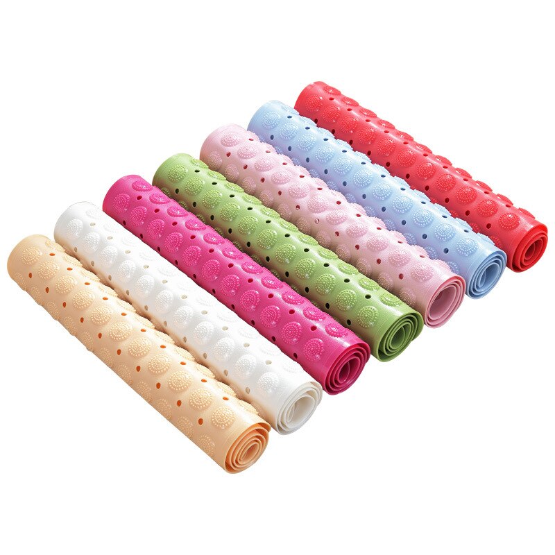 35*71cm anti-skli badematte med sugegummi badekar dusj safe matte gulvmatte badekar matte fotmassasje ren farge teppeteppe
