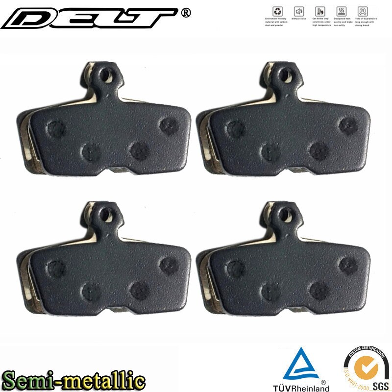 4 par mtb mountain bike ciclismo bicicleta freio a disco almofada para sram avid código r 2011-2014 hidráulico semi-metálico acessórios: Default Title