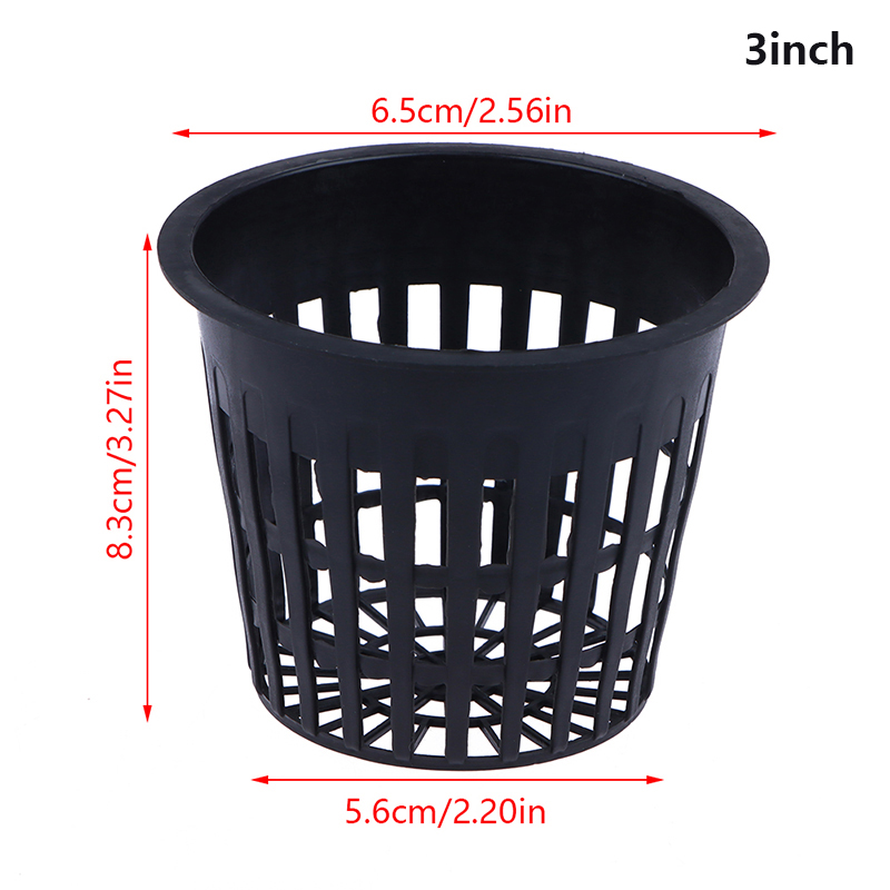 Pot de culture hydroponique pour orchidées, panier en filet sans sol, récipient de colonisation fendu, standardisation, 3, 2 po, 10 pièces: Rouge