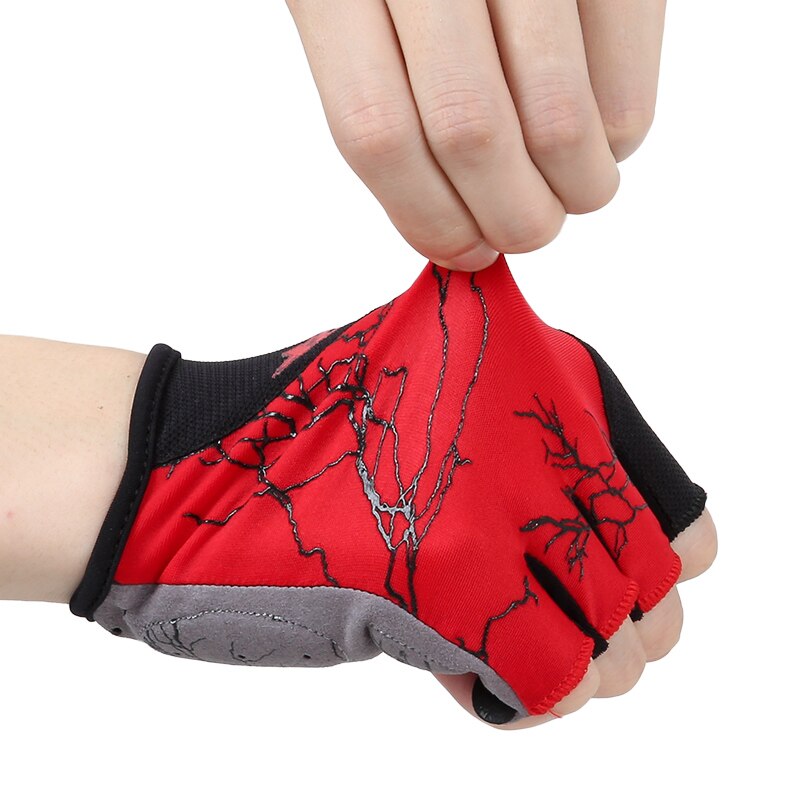 BATFOX-guantes de Ciclismo de medio dedo para hombre y mujer, plantilla de Gel antideslizante, transpirables, para ciclismo de montaña, Guantes de bicicleta de carretera, guantes deportivos de ciclismo