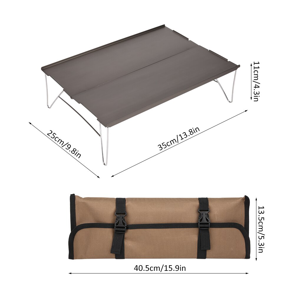 Foldbart bord camping udendørsmøbler aluminiumslegering ultralet sammenklappeligt campingbord foldbart udendørs middagsbord til picnic