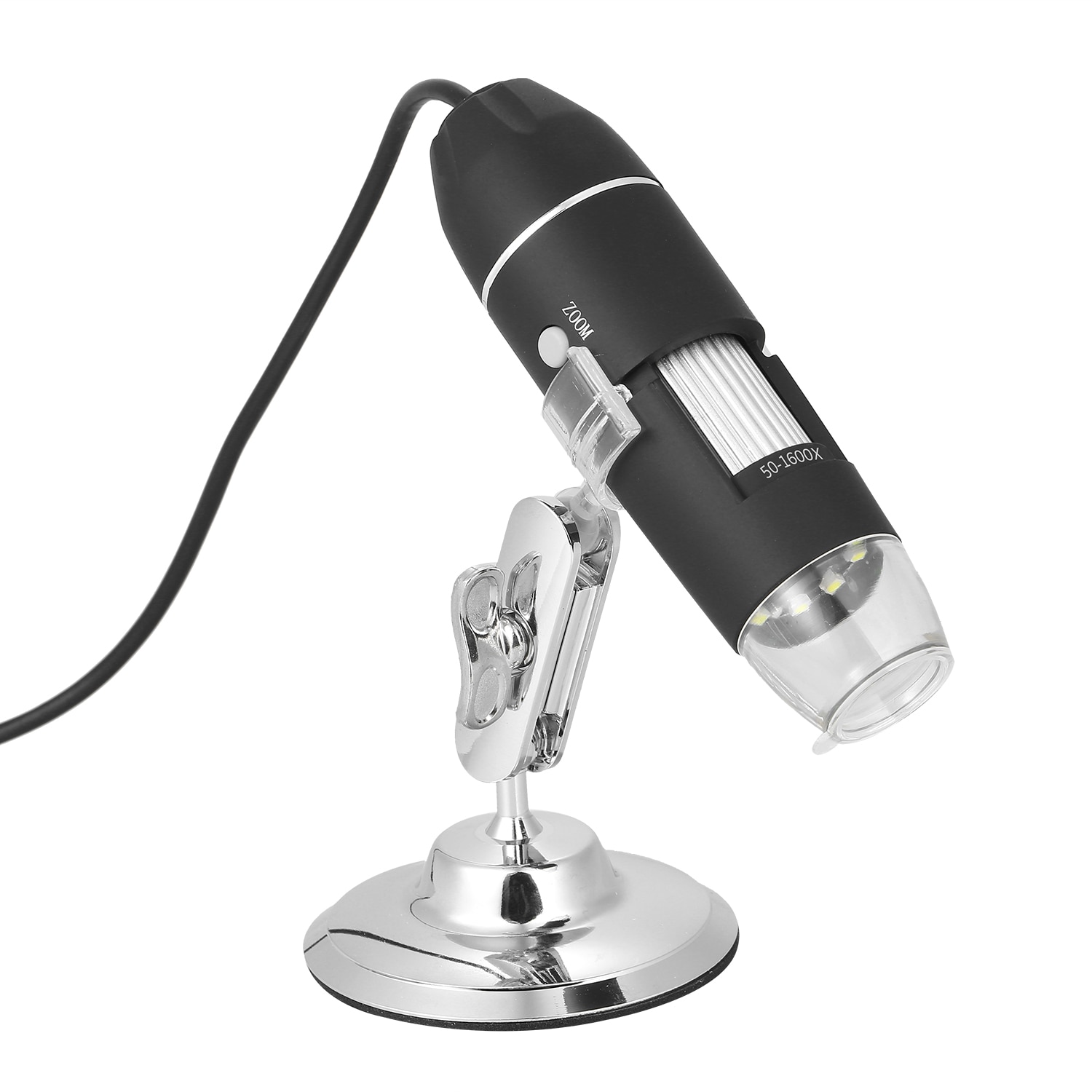 Lupa de microscopio con Zoom Digital USB con función OTG lupa de luz 8 LED aumento 1600X con soporte